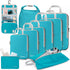 10 Set of gonex compression packing cubes and travel accessories