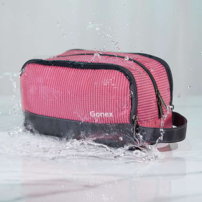 pink toiletries bag