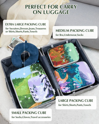 stylish compression packing cubes