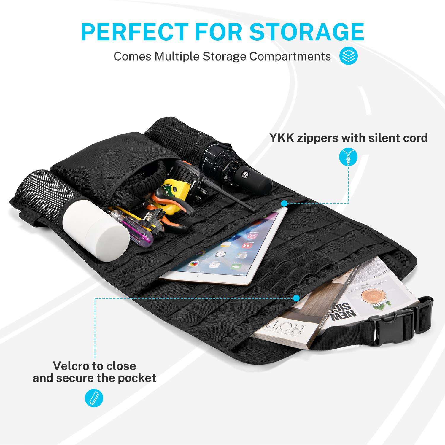 tactical vehicle panel organizer