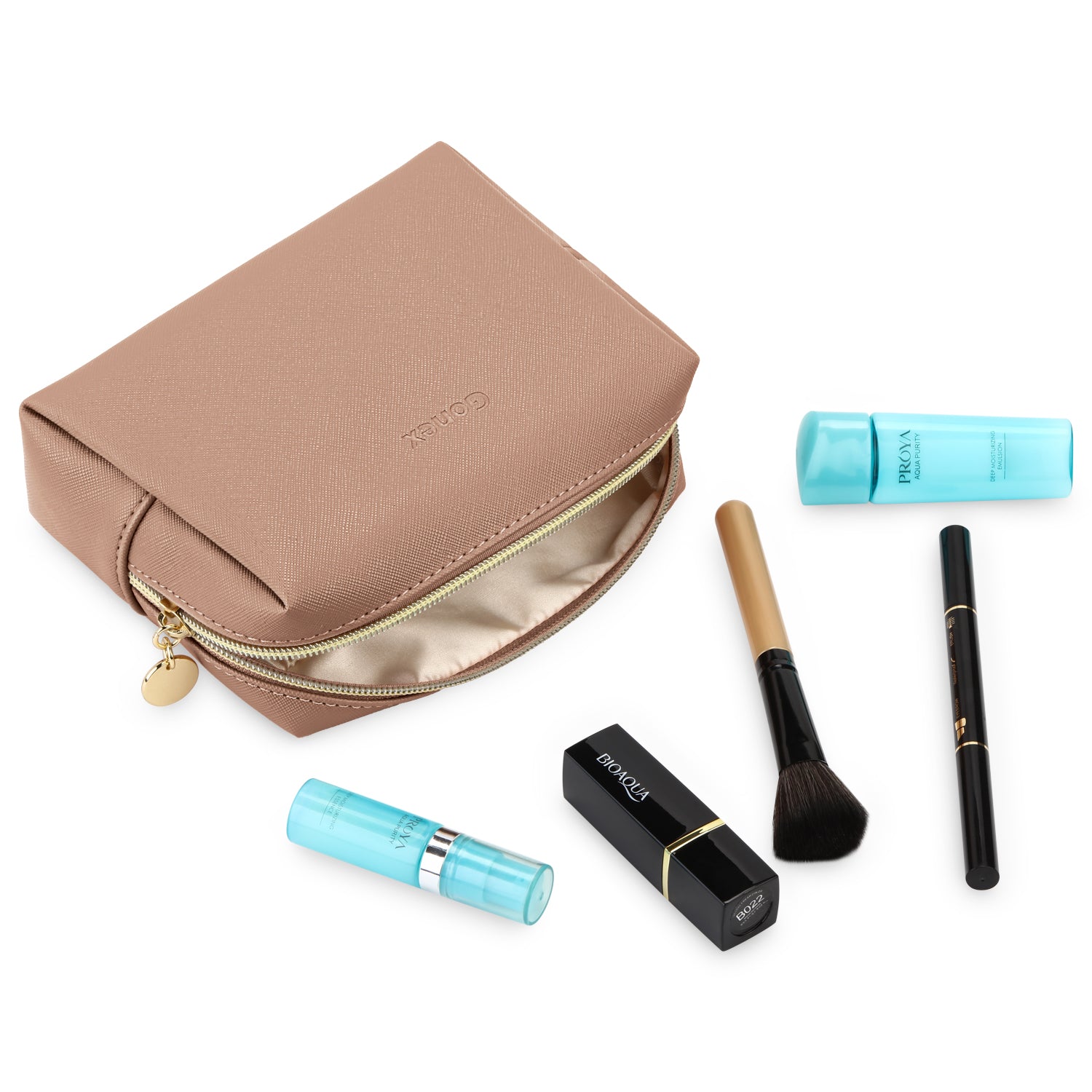 Gonex Portable Water-Resistant Small Makeup Bag