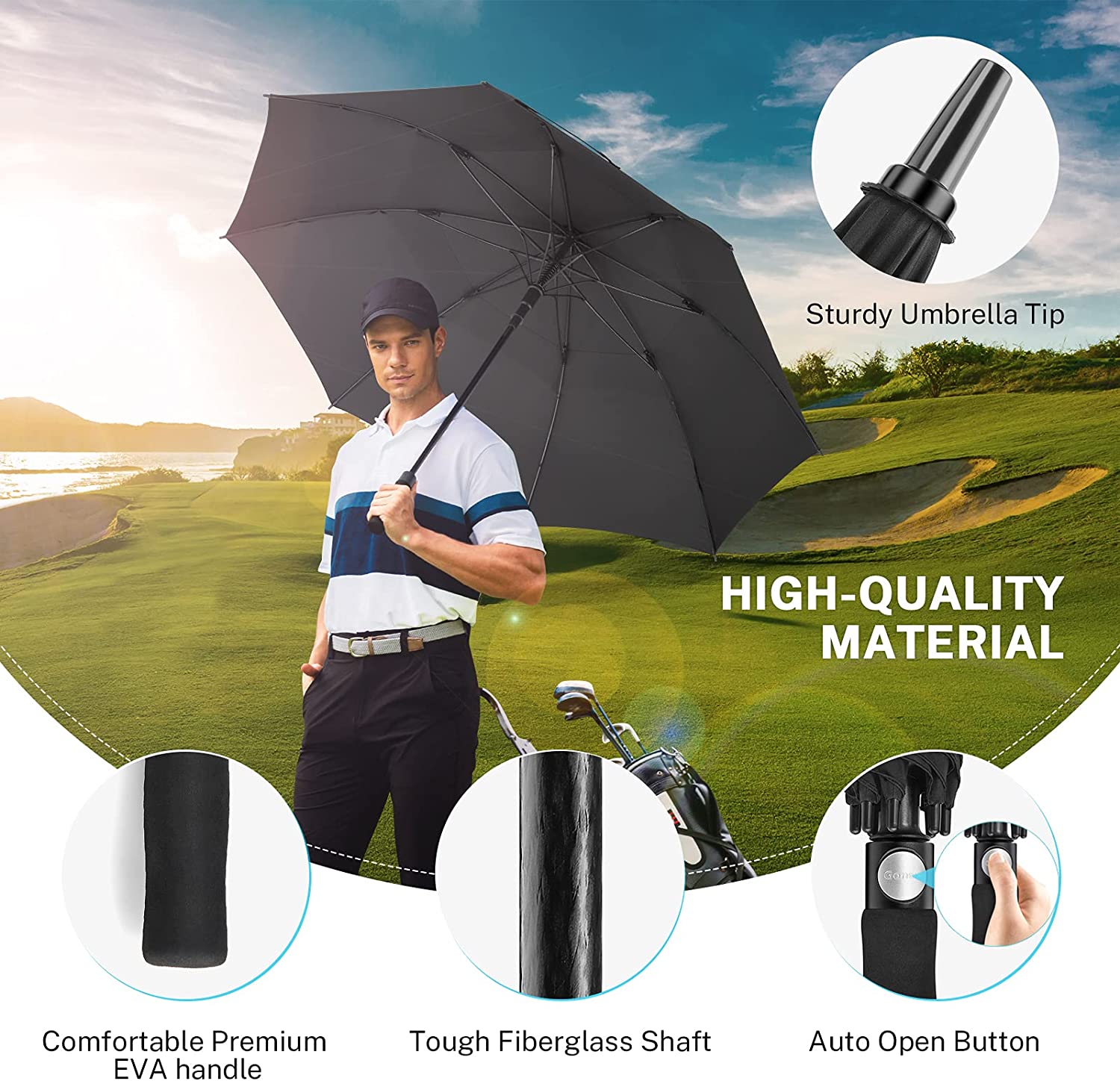 auto open golf umbrella